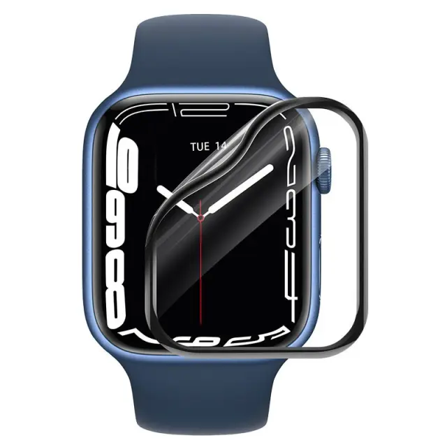 Tempered Glass Hoco A30 0.15mm 9H 3D Hot bending 41mm για iWatch Series7 Μαύρο