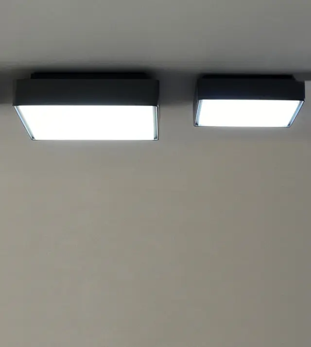 Τετράγωνο LED Φωτιστικό Οροφής Box VK/02065/G/C Γκρι 12W 4000K IP65 22x22x5.6cm Γκρί 2