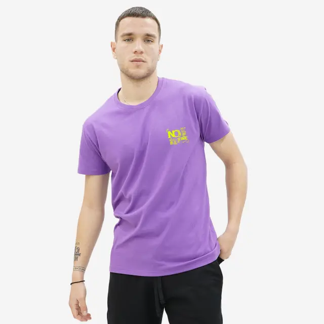 T-shirt Noshame® Μώβ με τύπωμα Smile - 132562 - XXL