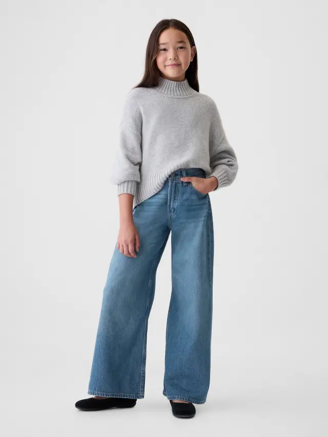 Παιδικό Mid Rise Baggy Jean Παντελόνι Medium wash