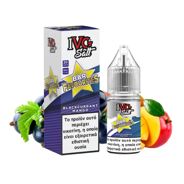 Blackcurrant Mango Bar Favourites 10ml Nic Salt 20mg - IVG