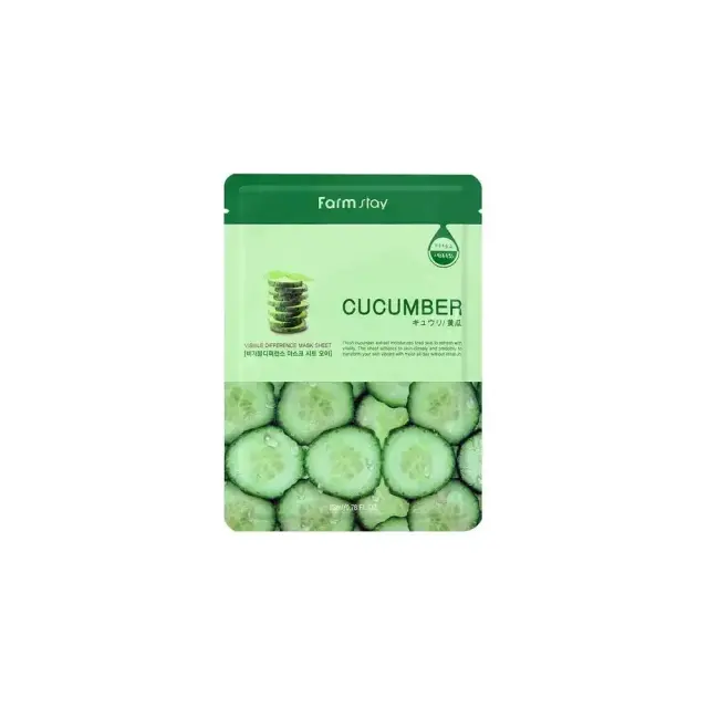 Farmstay Cucumber Mask Μάσκα Προσώπου με Αγγούρι, 1τμχ