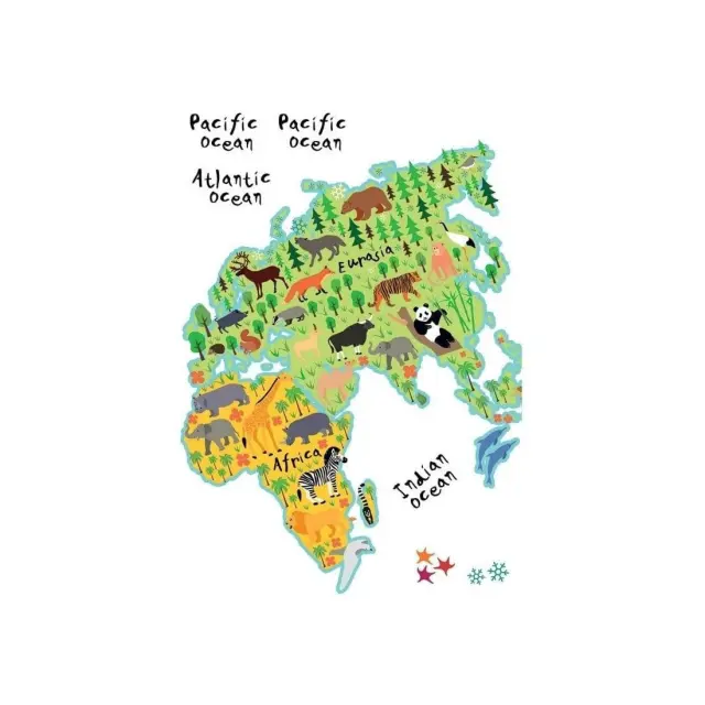Αυτοκόλλητα Βινυλίου Για Τοίχο Ango World Map Extra Large 18301 2