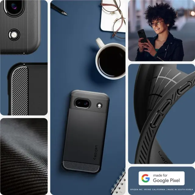 Spigen Rugged Armor, matte black - Google Pixel 8a ACS07259 3