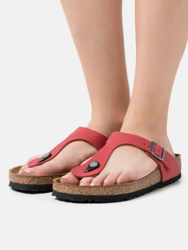 Birkenstock Σαγιονάρες Γυναικείο Birko-Flor(ανθεκτικό υλικό της Birkenstock-επιτρέπει την επαφή με το νερό) Κόκκινο BIR/GIZEH 1020958 SCARLET 2