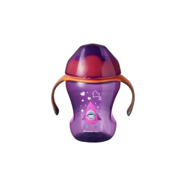 Ποτήρι Με Στόμιο Και Λαβές Tommee Tippee Κορίτσι 7m+ 230ml 2