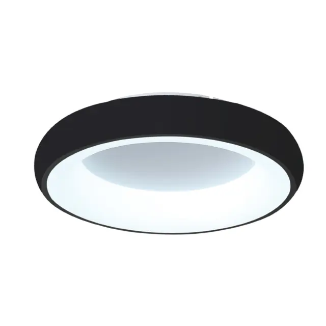InLight Πλαφονιέρα οροφής LED 36W 3CCT (by tuya) από μαύρο και λευκό ακρυλικό D:60W (42020-A-Black)