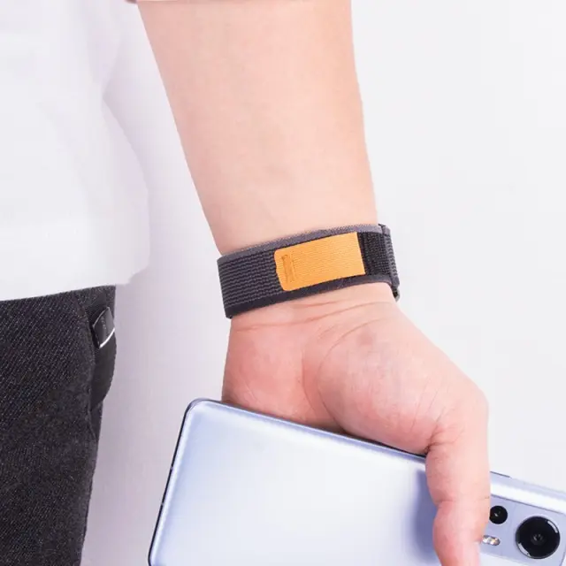 Watchband Hoco WH04 Belle Series από Nylon για Samsung Huawei Xiaomi Vivo OPPO κα 20mm Universal Μαύρο-Γκρι Herbolive 2