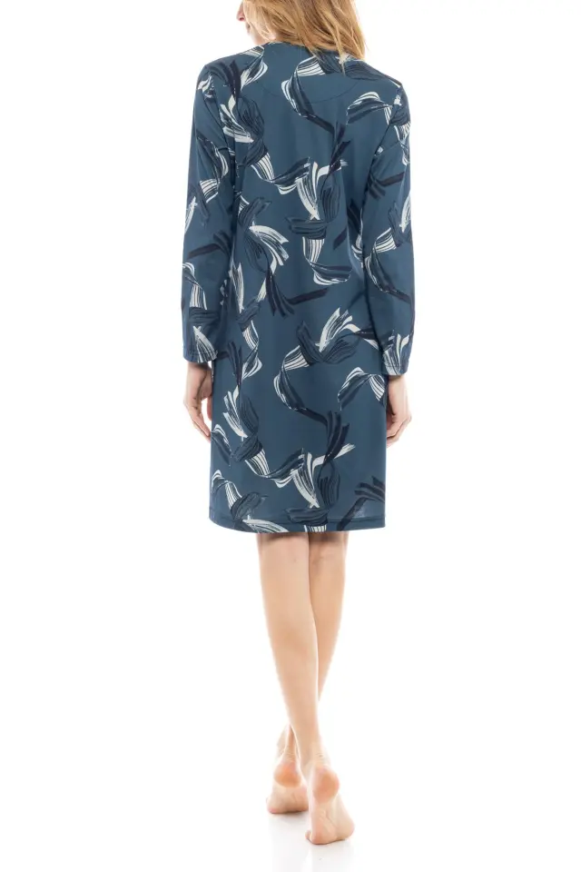 W1166 - Type - NIGHTGOWN BLUE LEAF - M 3
