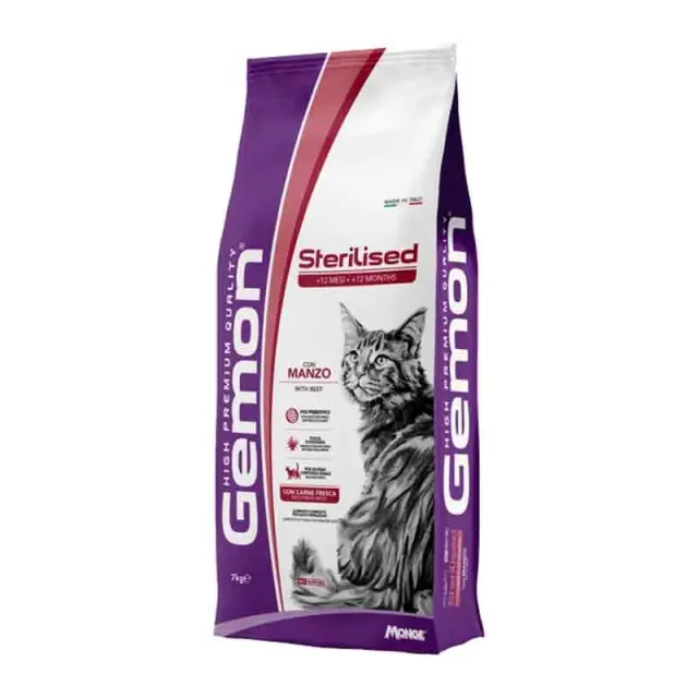 Gemon Ξηρά Τροφή Στειρωμένης Γάτας με Μοσχάρι 2kg