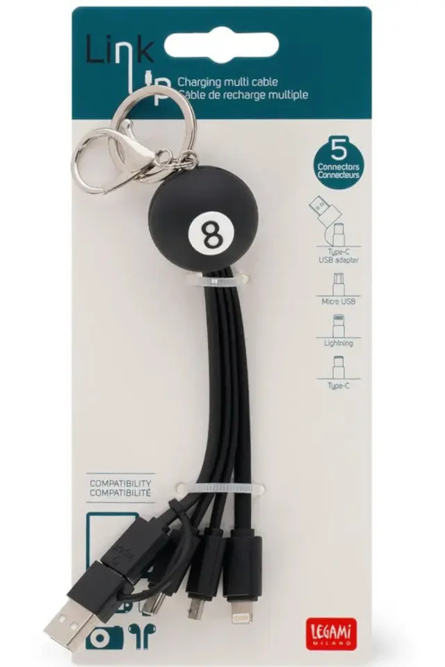 Legami Καλώδιο multiple charging (5 Connectors) Link Up: 8Ball 3