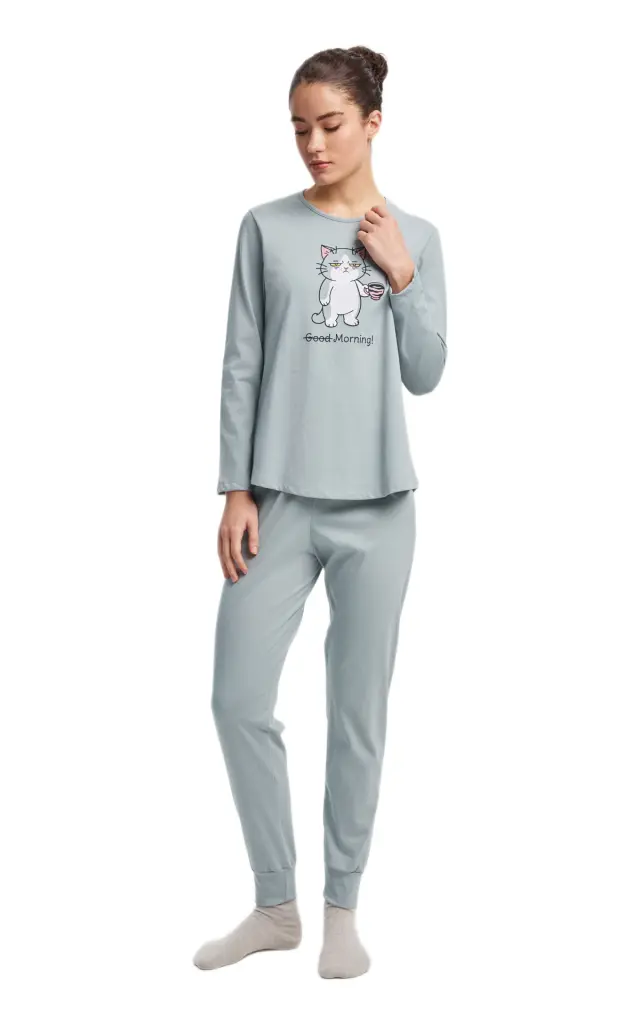 Minerva γυναικεία χειμερινή πυζάμα Cute Printed 90-53471-403-1