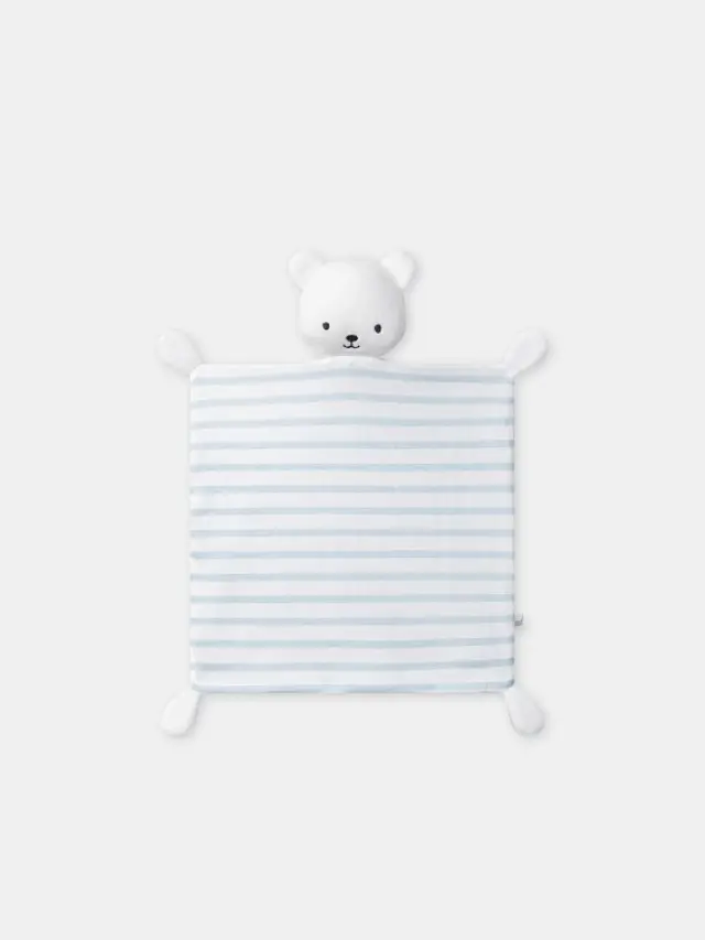 Βρεφικό Πανάκι Παρηγοριάς Bear Stripes ΕΚΡΟΥ - One Size