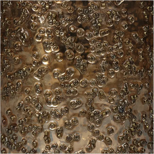 Κηροπήγιο Χρυσό Γυαλί 10x10x13cm 3