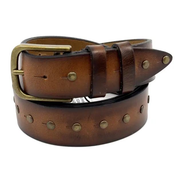 Κονιάκ Δερμάτινη Ζώνη Full Grain 3,5 cm