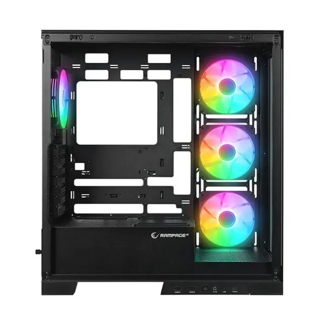 Rampage PC Case Hydra V2 Midi Tower ARGB Black (HYDRAV2-BLACK) 2