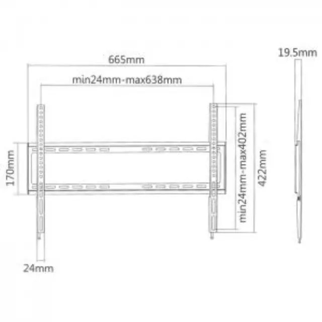Επιτοίχια βάση στήριξης για τηλεοράσεις LED/LCD/Plasma από 37\" έως 86\". 3