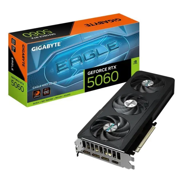 Gigabyte Κάρτα Γραφικών GeForce RTX 5060 8GB EAGLE Max OC GDDR7 (GV-N5060EAGLEMAX OC-8GD)
