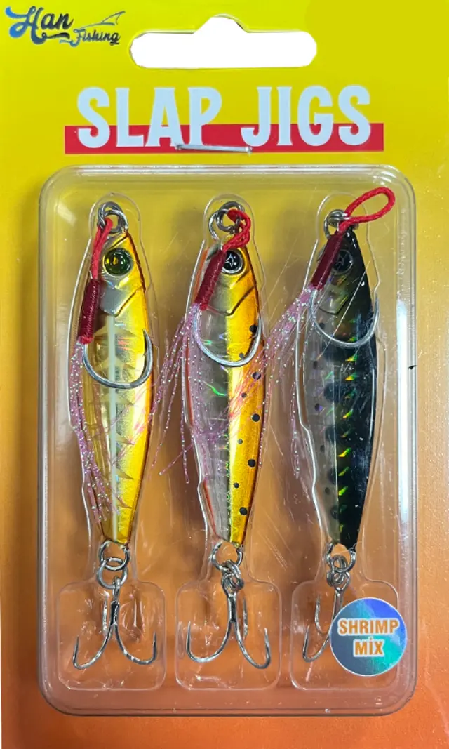 HanFishing Slap Jigs Mix 3 Πλάνοι - Shrimp Mix, 7gr