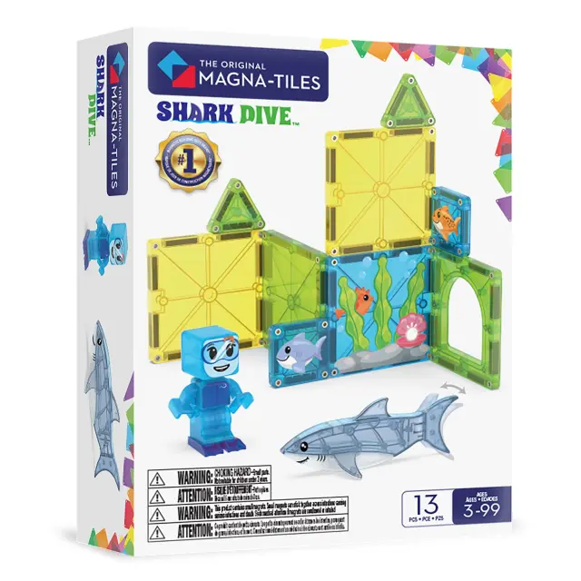 Magna-Tiles Μαγνητικά Πλακίδια Shark Dive 13 Κομμάτια (3+ ετών) 262013SD