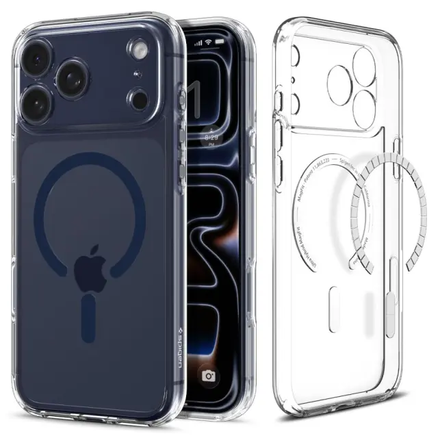 Θήκη Spigen Ultra Hybrid Magsafe για Apple iPhone 17 Pro Max iPhone 18 Pro Max Διάφανο-Σκούρο Μπλε