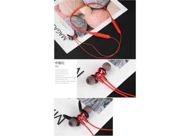 Ασύρματα sport headphones με μικρόφωνο και μαγνήτη Ezra BW11 Μαύρο 2