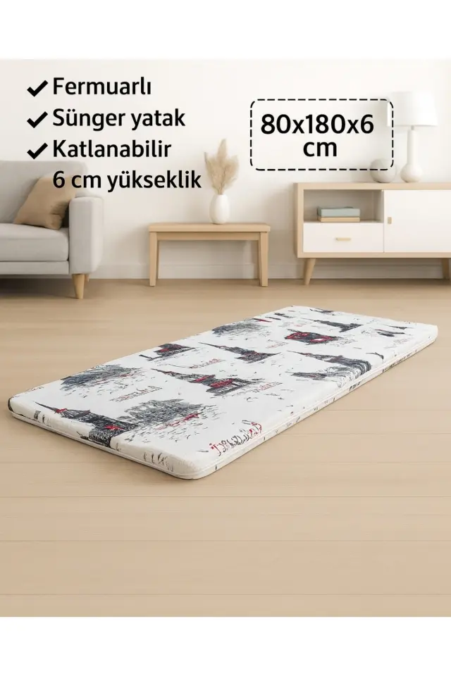 Stewehome Στρώμα αφρού για δάπεδο ή μπαλκόνι 180x80x6 cm