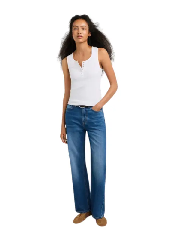 Pepe Jeans - Γυναικείο Τζιν Παντελόνι Lexa High Rise Straight Fit PL20510814-000 Μπλε 2