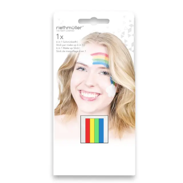 6 in 1 Make Up Sticks Rainbow