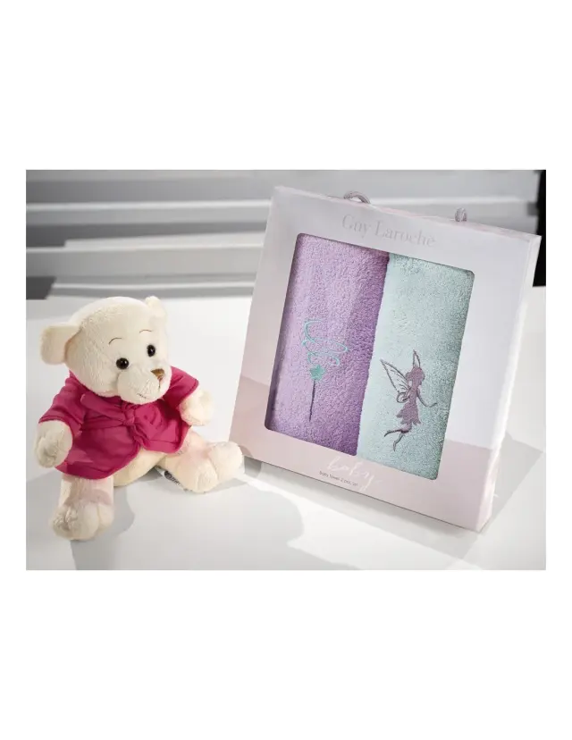 ΣΕΤ ΒΡΕΦΙΚΕΣ ΠΕΤΣΕΤΕΣ 2ΤΕΜΑΧΙΩΝ BABY TOWELS GIRL SET 4 (35X50) GUY LAROCHE