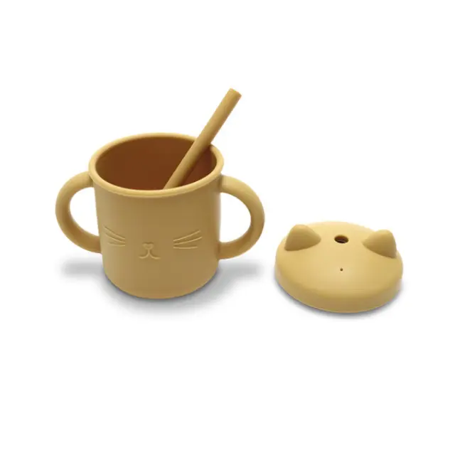Lorelli Κύπελλο Σιλικόνης Με Καλαμάκι Natural Yellow 10230660001 2