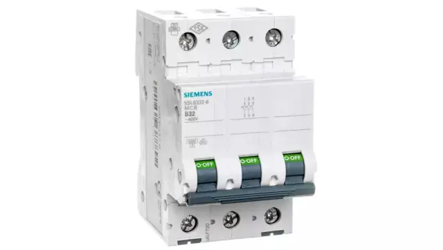 Miniature circuit breaker 400 V 6 kA, 3-pole, B, 32 A