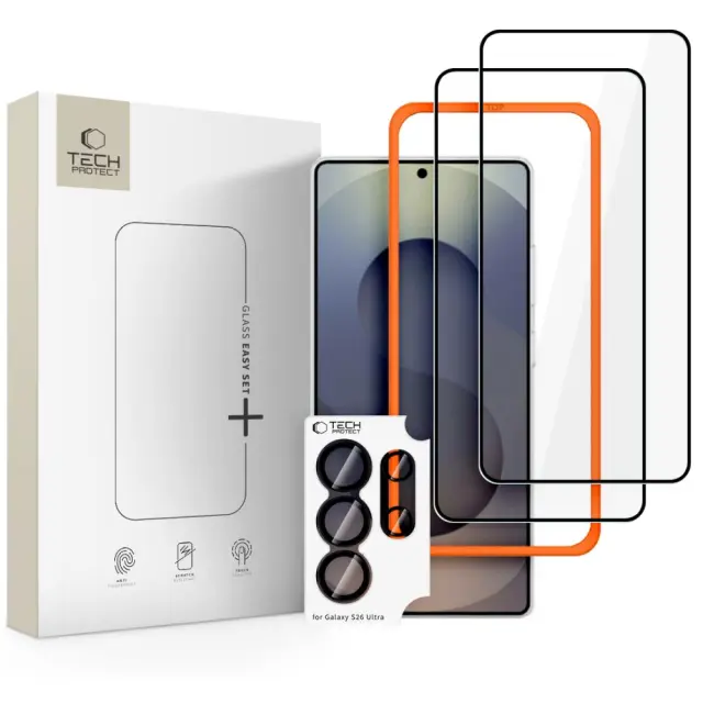 Tech-protect Easy Set+ 3-pack Galaxy S26 Ultra Black