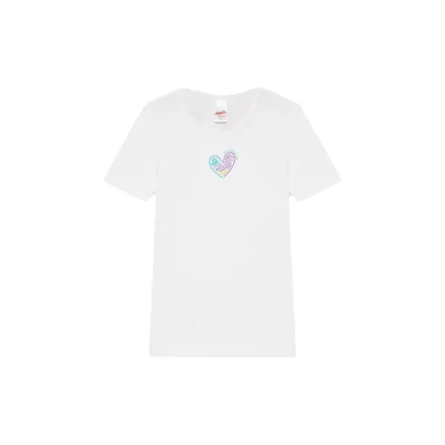Minerva Παιδικό Φανελάκι Κορίτσι Multi Heart, Χρώμα Λευκό