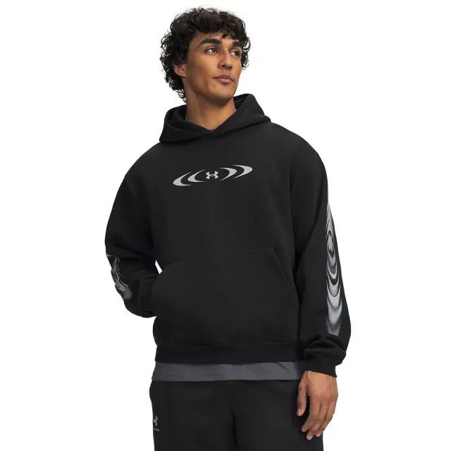 Under Armour Icon Fleece Graphic Hoodie (6016616-008) - Μαύρο