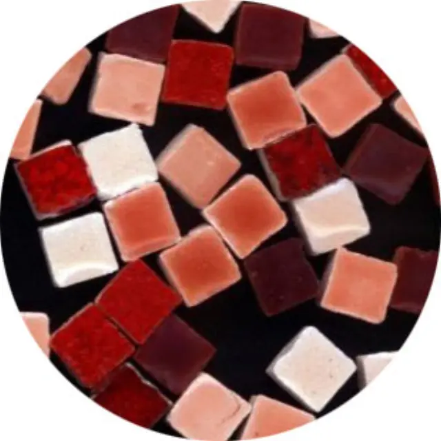 Mini Κεραμική Ψηφίδα 5x5x3mm, Mix Red ~10gr ~100τεμ