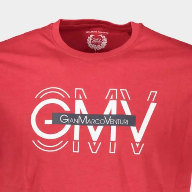 T-Shirt Gian Marco Venturi AU00781 Κόκκινο - 2XL 3