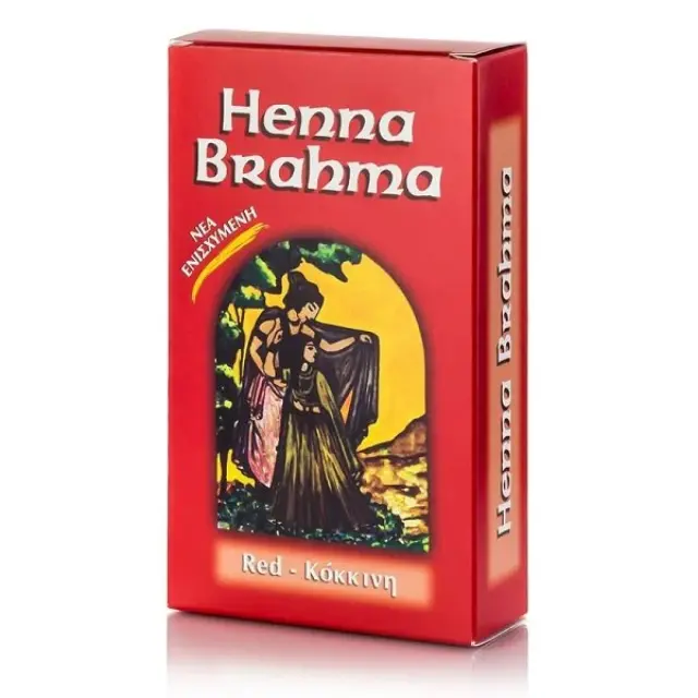 Henna Brahma Σκόνη Προσωρινή Βαφή Μαλλιών Χωρίς Αμμωνία Κόκκινη 80gr