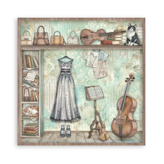 Χαρτιά scrapbooking 22τεμ, 20.3×20.3cm Stamperia, Symphony 3