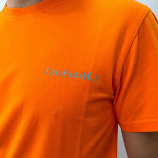 Trussardi Jeans - Ανδρικό T-Shirt TRU2MTS02-10ORAN Πορτοκαλί - 2XL 3