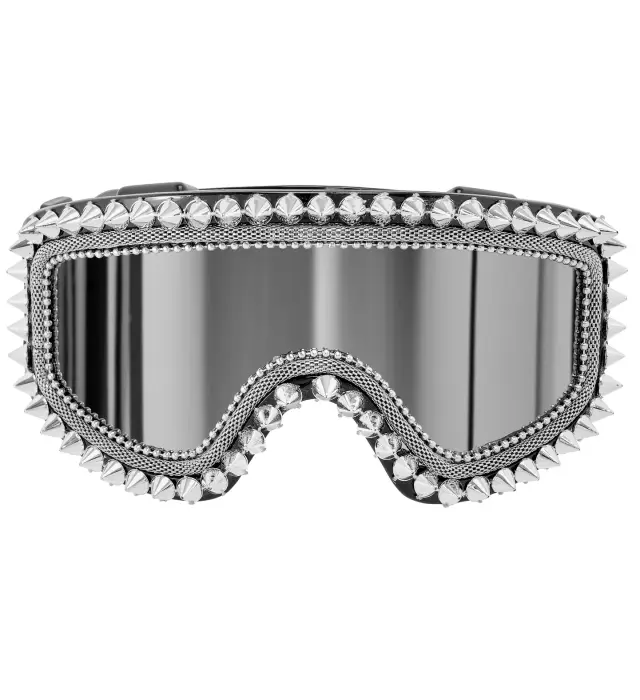 Αποκριάτικο Αξεσουάρ Γυαλιά Winter Party Silver Studded (Widmann) (W-01739)