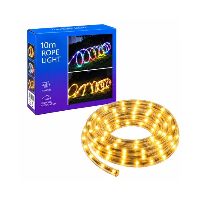 Φωτοσωλήνας LED 10m με Θερμό Φως – LED Rope Light 082378