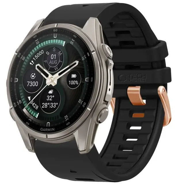 Tech-protect Silicone Garmin Fenix 5s / 5s Plus / 6s / 6s Pro / 7s / 8 / 9 / 9 Pro (43 Mm) Black 3