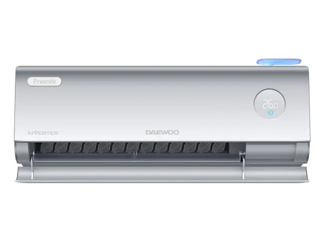 Κλιματιστικό Inverter Daewoo DAC-12FRESH με Wi-Fi, απόδοση 12000 Btu και ενεργειακή κλάση A++/A+++ - SilverDAC-12FRESH - 27.5x79x19.2cm