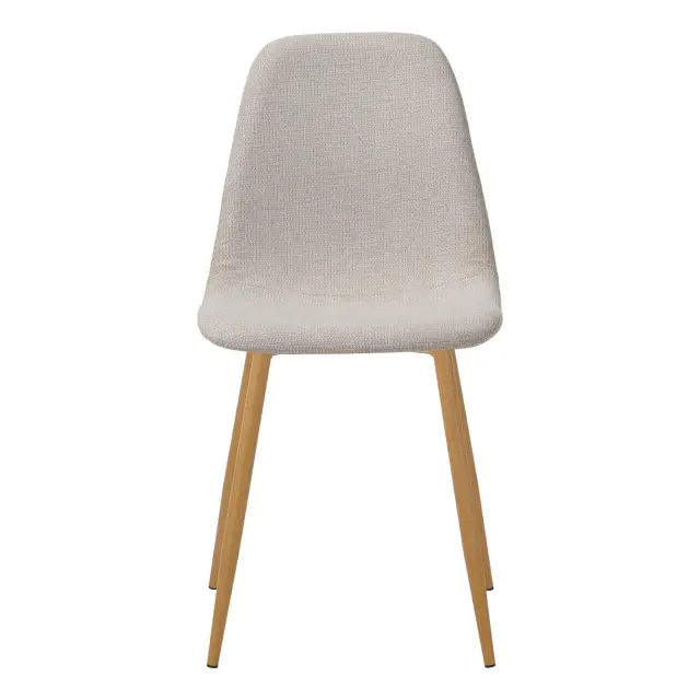 Καρέκλα Clara Unihome Μπεζ/Χρώμα Ξύλου 55x58,5x93εκ (Σετ 4 τεμαχίων) 2