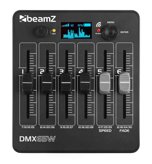 BEAMZ DMX65W ΑΣΥΡΜΑΤΗ ΚΟΝΣΟΛΑ ΦΩΤΙΣΜΟΥ DMX ΜΕ ΜΠΑΤΑΡΙΑ 3