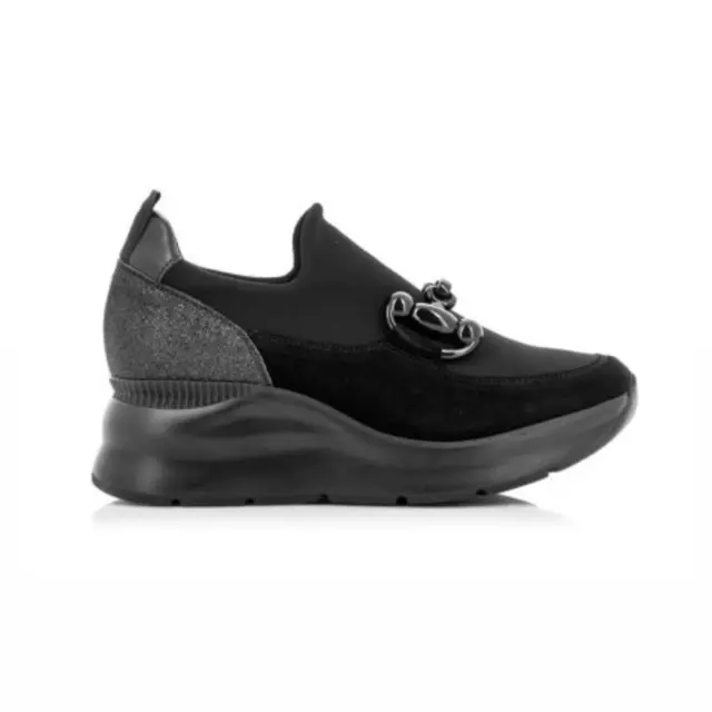 Comart Sneakers Γυναικείο ύφασμα/δέρμα Nubuck Μαύρο ART/4494 NERO