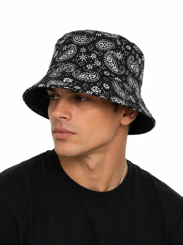 Ghetto Black Bandana Bucket Hat 3