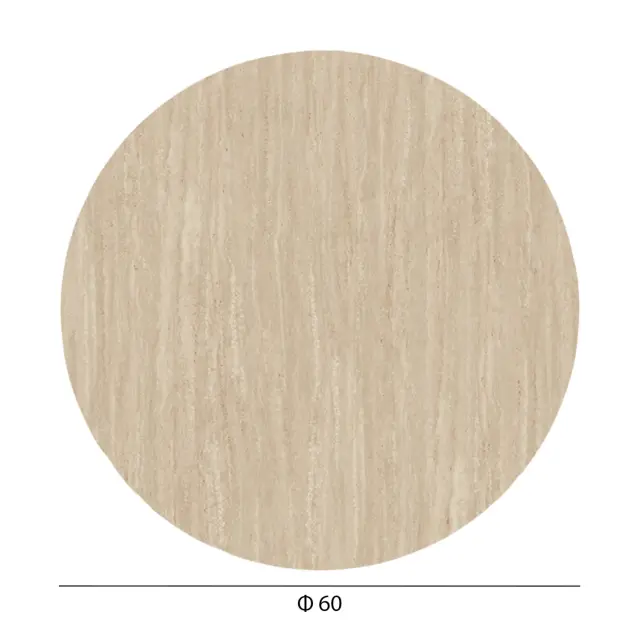 ΕΠΙΦΑΝΕΙΑ ΤΡΑΠΕΖΙΟΥ HPL ΣΤΡΟΓΓΥΛΗ FB95841.35 TRAVERTINE Φ60εκ. 2