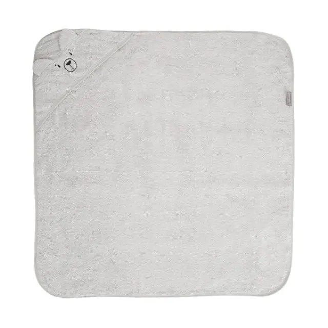 Lorelli Βρεφική Κάπα - Μπουρνούζι 90*90cm Με Κέντημα One Size Soft Grey 10420090005